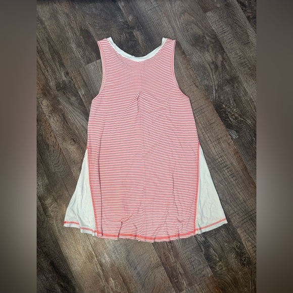 Easel Striped Tank Top Pink White Women’s Medium - Picture 2 of 4